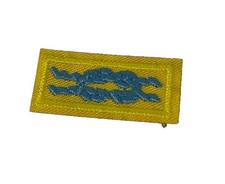 Vintage BSA Cubmaster Award Square Knot Blue on Yellow Discontinued Never sewn  picture