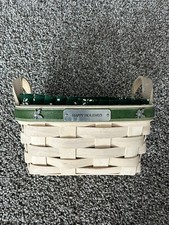 Longaberger Happy Holidays Basket- 2007 - Leather Handles - Liner - 2 Protectors picture