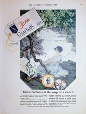 Original 1927 Vintage Ad: GrayBar Electric woman enjoying a cool breeze picture