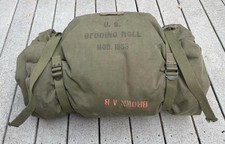 VTG 1940s WW2 AAF M1935 Bedding Roll  & M-1942 Arctic Mountain Sleeping Bag SET picture