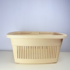 Vintage Rubbermaid Beige Shopping Basket #2686 Store N Carry 18.5” Made In USA picture