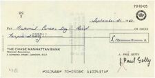 J. Paul Getty signed 1960's dated Check on Chase Manhattan Bank London - The Man picture