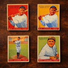 Babe Ruth Goudey Gum Co. Advertising Reprint Card Set (4)  - Yankees Memorabilia picture