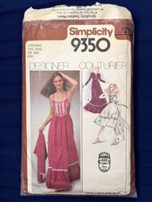 Vintage 1970s, Simplicity 9350 Gunne Sax Sizes 6 8 ; Dress Bolero Sewing Pattern picture