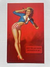1940's Pinup Girl Picture Mutoscope Card- Patriotic Woman picture