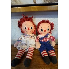 Vintage 1970s Knickerbocker Raggedy Ann & Andy Dolls – Musical Pair picture