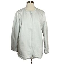 Jil Sander Womens Off White Jacket Size 42 US 10 Zip Front Lined Cotton picture