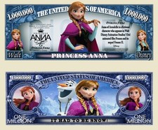40 Pack Frozen Princess Anna Disney Dollar Collectible 1 Million Novelty Money picture