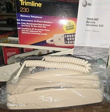 Vintage AT&T Trimline 230 Memory Telephone Ivory  in Box Complete  BNIB NEW NEW picture