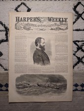 1867 Oaks Mine Disaster England, Roscoe Conkling Portrait — Jan 26 picture