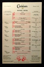 Vintage menu from CARUSO’S restaurant in Chicago picture