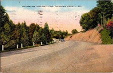 San Jose CA postcard THE NEW SAN JOSE-SANTA CRUZ HIGHWAY ROAD o/04 AW4924 picture