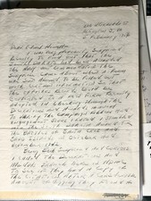 WWII USS South Dakota 1946 Howell Handwritten Navy Unit Commendation Letter 5 Pg picture