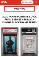 BLACK KNIGHT 2020 Fortnite Panini #31 Frame Series Sticker PSA 9 =POP 3‼️🤯 RARE picture