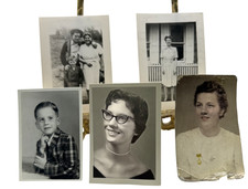 Vintage 1945-60s American Family Lot 5 Photos 2.75x3.75-2.25x3.25 B&W Orig picture