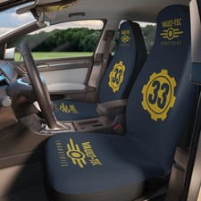 Vault-Tec Car Seat Covers - Vault 33 Fallout Seat Covers Gift for Gamers picture