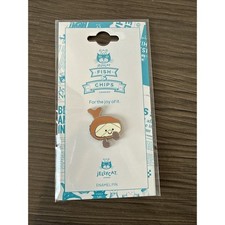 Jellycat Selfridges Exclusive Fish and Chips Enamel Pin badge Lily Fish - NEW picture