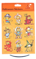 Vtg 1978 Halloween Garfield Jim Davis Stickers Gibson Greetings USA NEW SEALED picture
