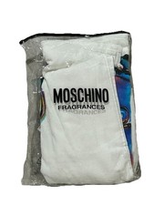 BRAND NEW MOSCHINO Toy 2 PEARL Bear Beach Summer Soft Towel Cotton White Rainbow picture