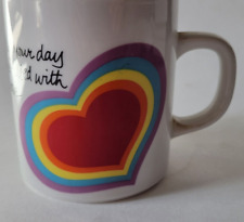 Vintage Avon Rainbow Heart Coffee The Love Mug May Your Day Be Filled with Love picture