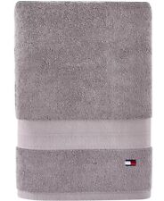 Tommy Hilfiger GREY VIOLET Modern American Solid Cotton Bath Towel, US 30