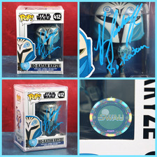 Katee Sackhoff Bo-Katan Signed Funko Pop Star Wars 412 SWAU COA 2020 Protector picture