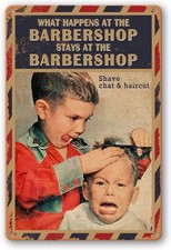 Barber Barbershop Wall Poster Vintage Barber Shop Tin Metal Signs Home Décor picture