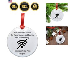 Wifi Went Down Ceramic Christmas Tree Ornament picture