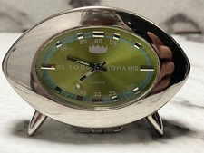 Vintage Todd Oldham Quartz Desk Clock Green Space Age Futurist Design picture