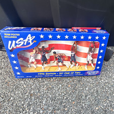 Starting Lineup USA Basketball 1996 Figure Set w/ Team Poster Vintage Unopened picture