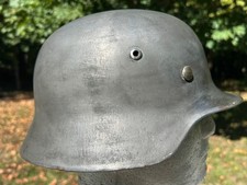 Original German WW2 M35 Stahlhelm Helmet with Liner Named 