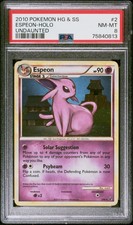 Espeon Holo 2/123 Heartgold & Soulsilver Undaunted Pokemon PSA 8 Nm-Mt picture