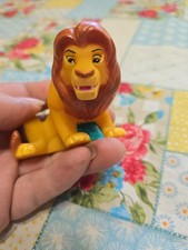 Vintage 1994 Disney Rubber Simba Action Figure, Looking Down, 2 3/8 X 3 Inches picture