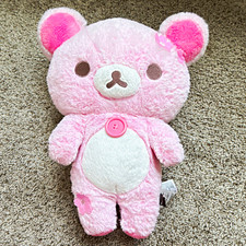San-X Sakura Rilakkuma Japan Pink/White Plush Stuffed Animal Bear  picture