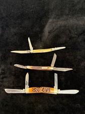 Lot of 3 Vintage Pocket Knives Schrade USA Old Timer 108OT Steel Warrior picture