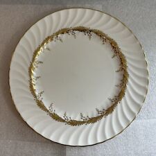 VINTAGE 1939 AYNSLEY ENGLAND KENT GOLD LEAVES SWIRLGOLD RIM DINNER PLATE 8170 picture