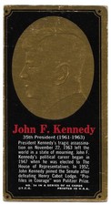 1965 Topps Presidents and Famous Americans JOHN F  KENNEDY #34 - No creases picture