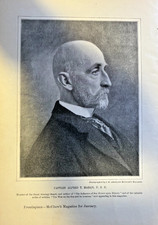 1899 Vintage Magazine Illustration Captain Alfred Thayer Mahan Naval Historian picture