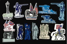 13x Lot Civil War Gettysburg, PA Vtg Flexible Rubber Fridge Magnet  Souvenir picture