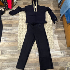 US Navy Naval Clothing Factory 100% Wool Sailor Uniform Set Jumper & Pants 38R picture