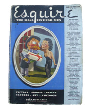 1930s Antique Mens Esquire Magazine December 1937 Vintage Gift World War II Era picture