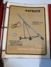 1970s Mayrath Industries Inc Replacement Parts List Binder DEALER SALES CATALOG  picture