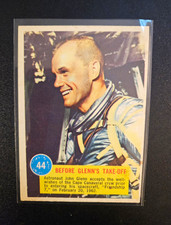 1963 Topps Astronauts #44 John Glenn Before Take-Off POPSICLE BACK Variant EX picture