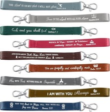 45 Pieces Christian Keychains Bulk Inspirational Bible Verse Key Chains Polye... picture
