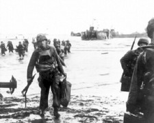 American Assault Troops move onto Utah Beach, D-Day 8X10 WWII Photo 192a picture