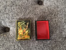 VTG Hand-painted Russian Lacquer Box Hand Painted picture