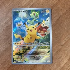 Pokémon Pikachu 027 Adventuring Together Promo Holo Full Art Sv Scarlet Violet picture