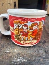 Vintage 1998 Campbell Soup Kids Mug Cup 14oz Holiday Christmas Fall Winter picture