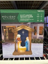 Holiday Living 6.5ft LED Lighted Airblown Nativity Inflatable Indoor/Outdoor picture