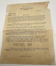 1944 WWII Walla Walla Army Air Field Special Orders 423rd AAF Base Unit WA picture